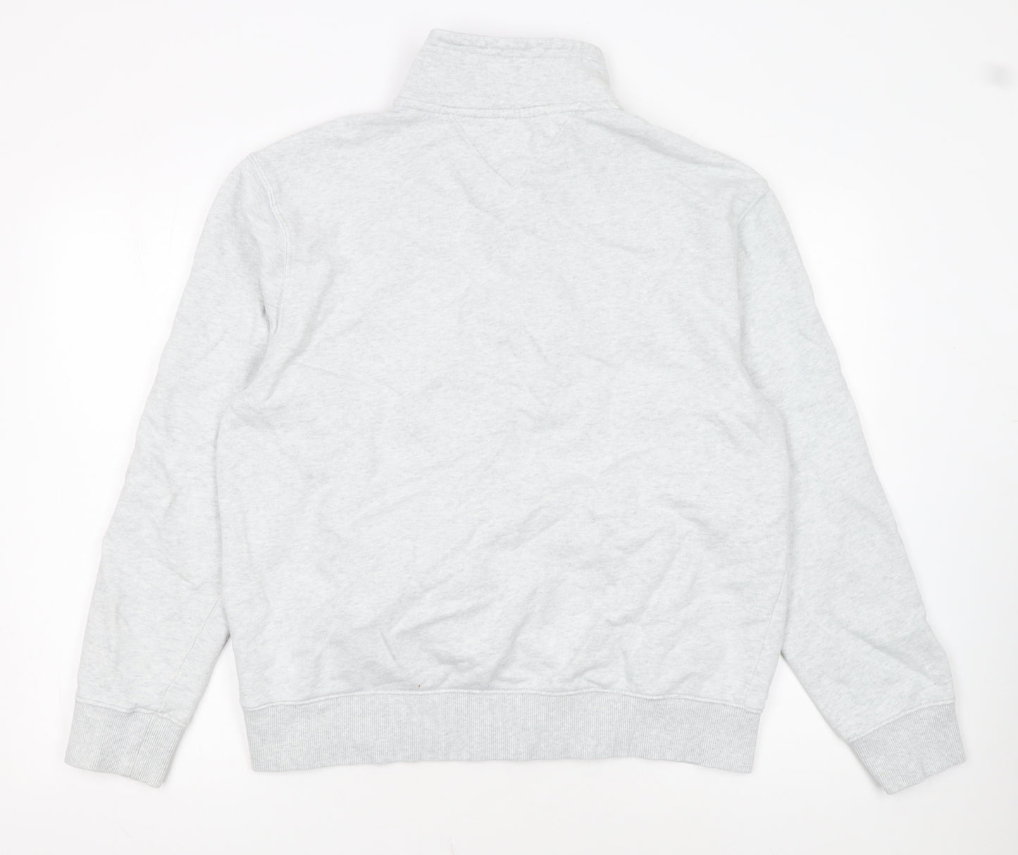 Tommy Jeans Men's Grey XL 1/2 Zip High Neck Sweatshirt