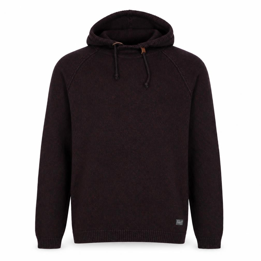 Jack & Jones Originals Men's Brown Knit Pullover Hoodie Size L