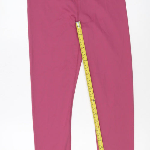 Kappa Women’s Pink Stretch Leggings S Mid Rise Sportswear