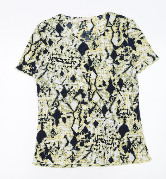 Anna Rose Women's Multicoloured Short Sleeve Stretch T-Shirt Medium
