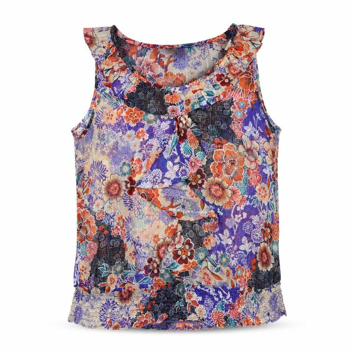 Wallis Women’s Multicoloured Floral Chiffon Sleeveless Tunic Blouse M
