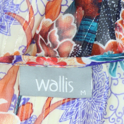 Wallis Women’s Multicoloured Floral Chiffon Sleeveless Tunic Blouse M