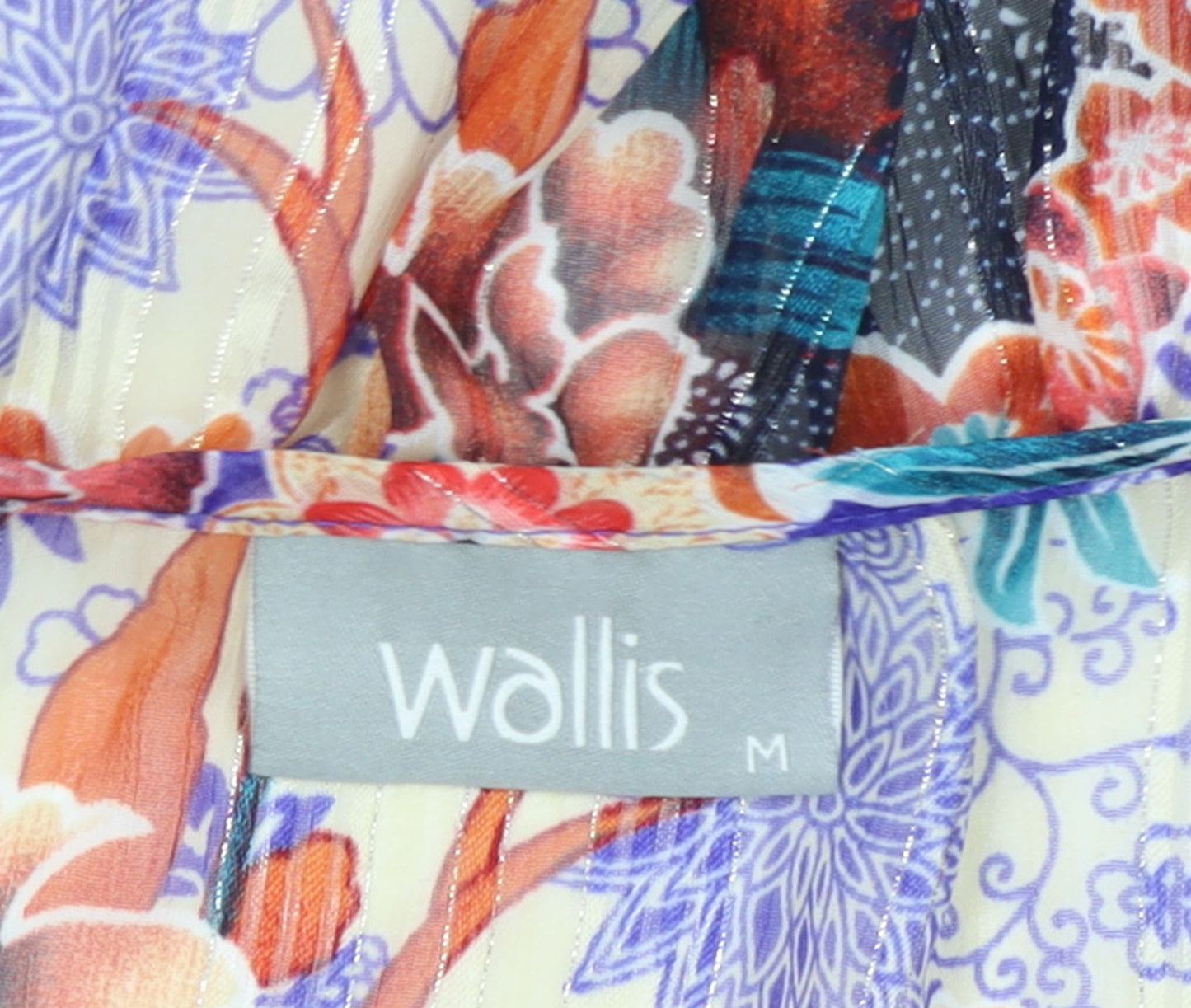 Wallis Women’s Multicoloured Floral Chiffon Sleeveless Tunic Blouse M