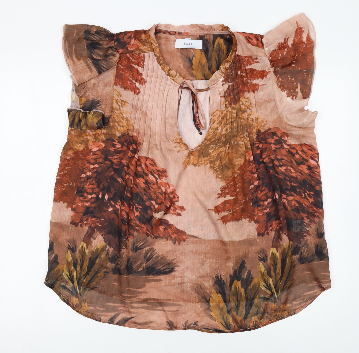 Next Women’s Multicoloured Floral Tunic Blouse Size 14