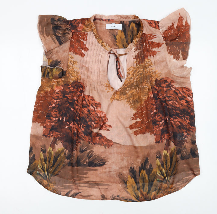 Next Women’s Multicoloured Floral Tunic Blouse Size 14