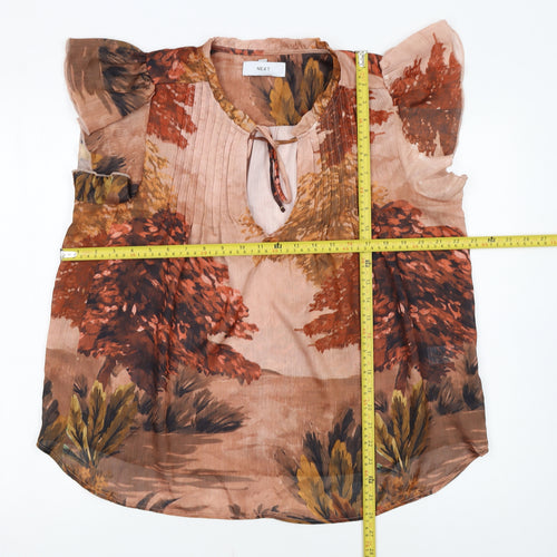 Next Women’s Multicoloured Floral Tunic Blouse Size 14