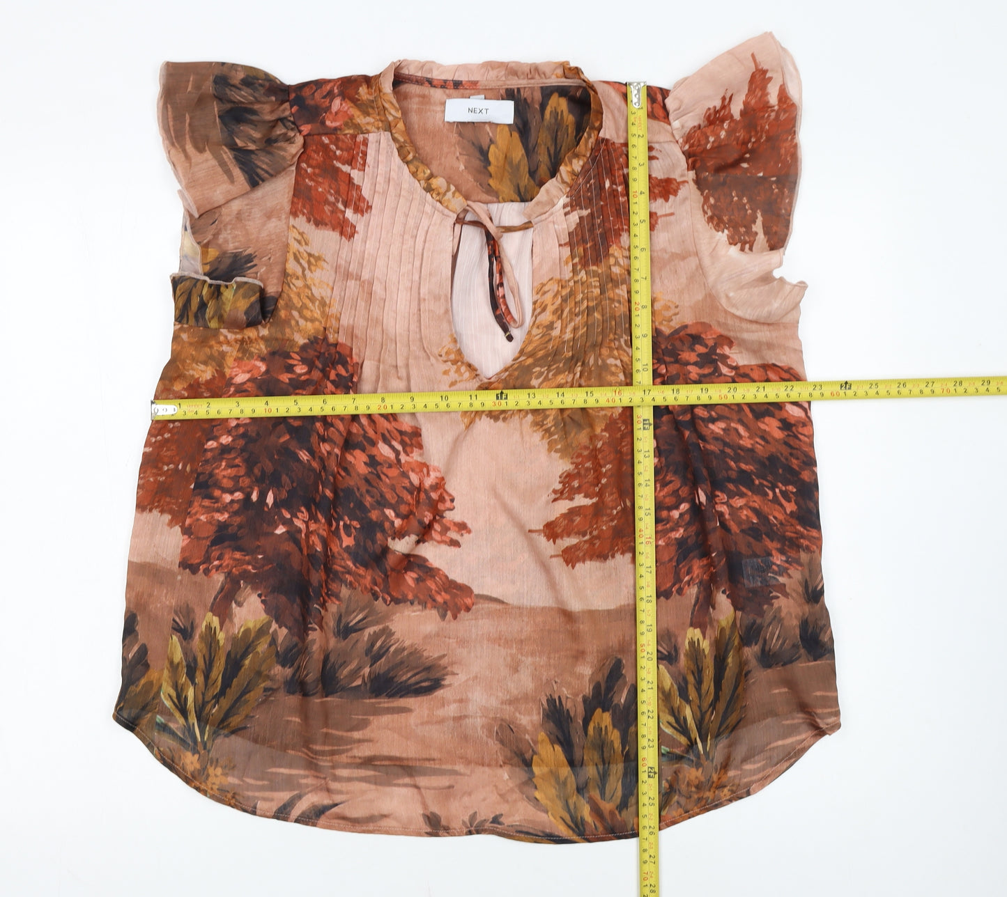 Next Women’s Multicoloured Floral Tunic Blouse Size 14