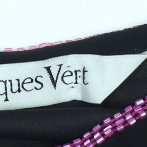 Jacques Vert Women Black Beaded Camisole Tank Top Size 16