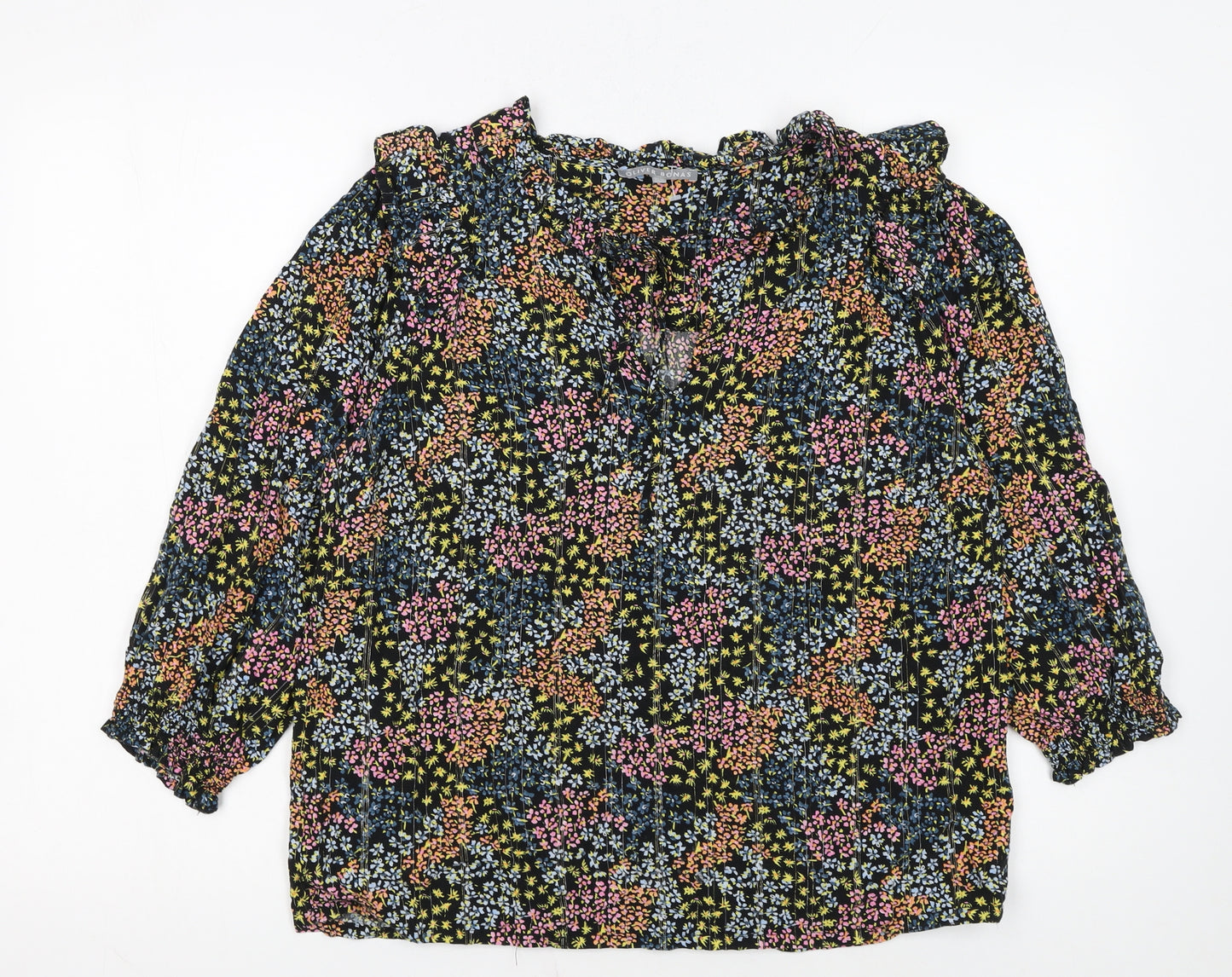 Oliver Bonas Womens Multicoloured Floral Long Sleeve Tunic Blouse Size 14