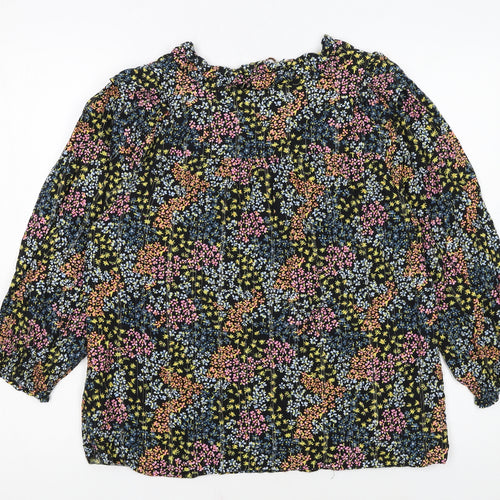 Oliver Bonas Womens Multicoloured Floral Long Sleeve Tunic Blouse Size 14