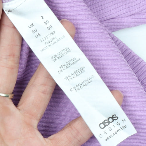 ASOS DESIGN Women’s Purple Bodycon Knit Dress Size 2