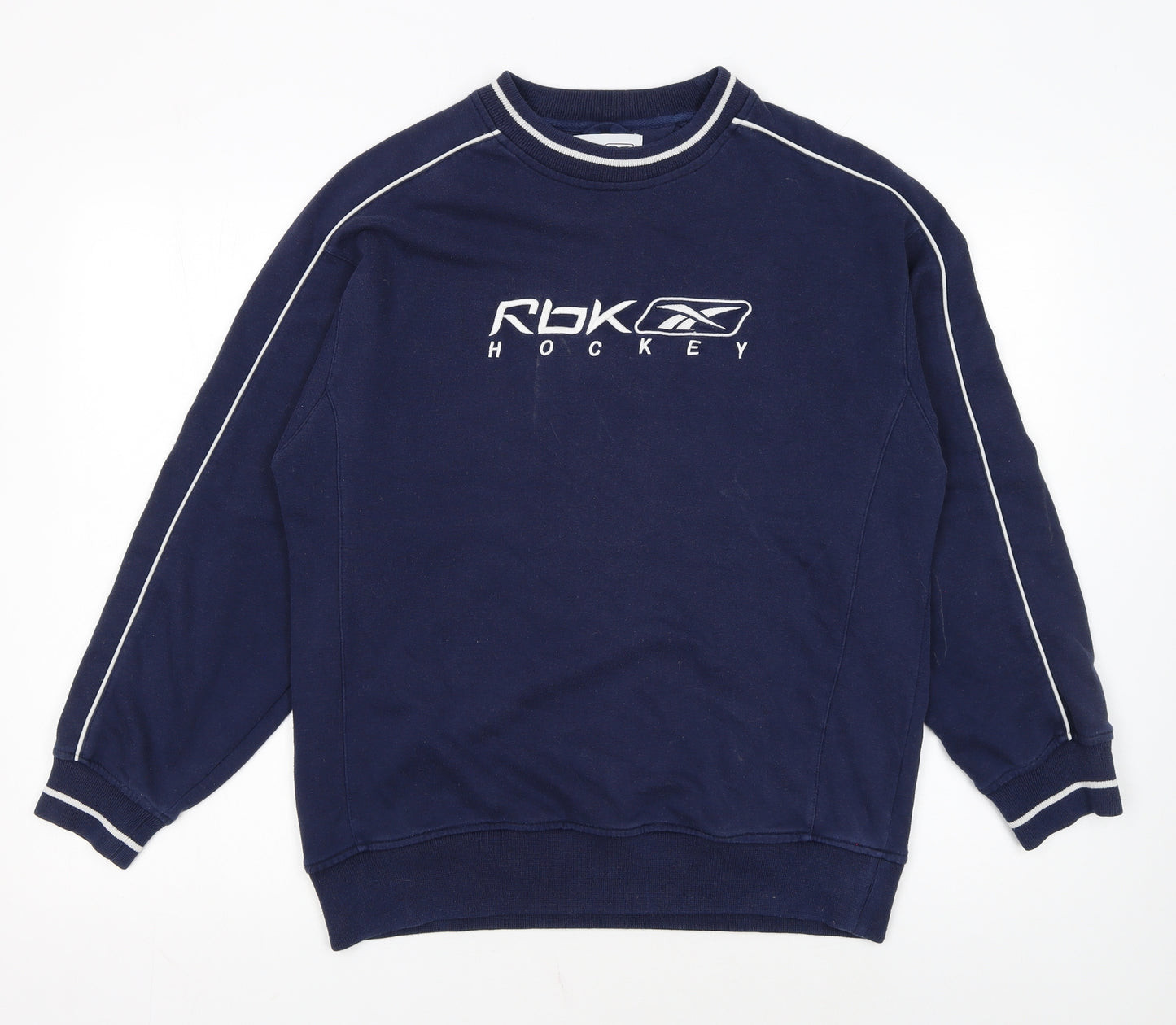 Reebok Men's Blue RBK Hockey Crew Neck Pullover Sweatshirt S
