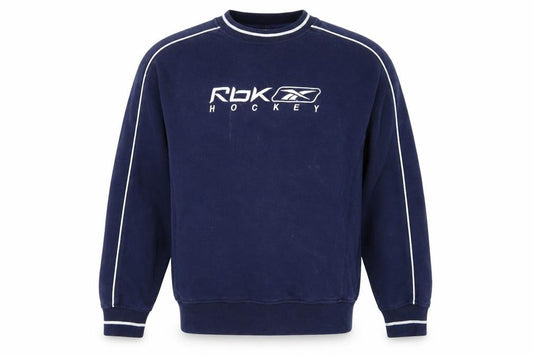 Reebok Men's Blue RBK Hockey Crew Neck Pullover Sweatshirt S