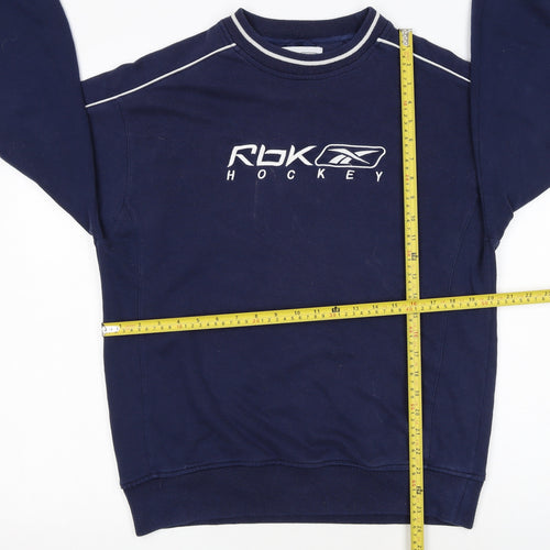 Reebok Men's Blue RBK Hockey Crew Neck Pullover Sweatshirt S