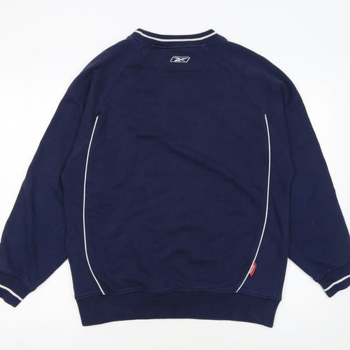 Reebok Men's Blue RBK Hockey Crew Neck Pullover Sweatshirt S