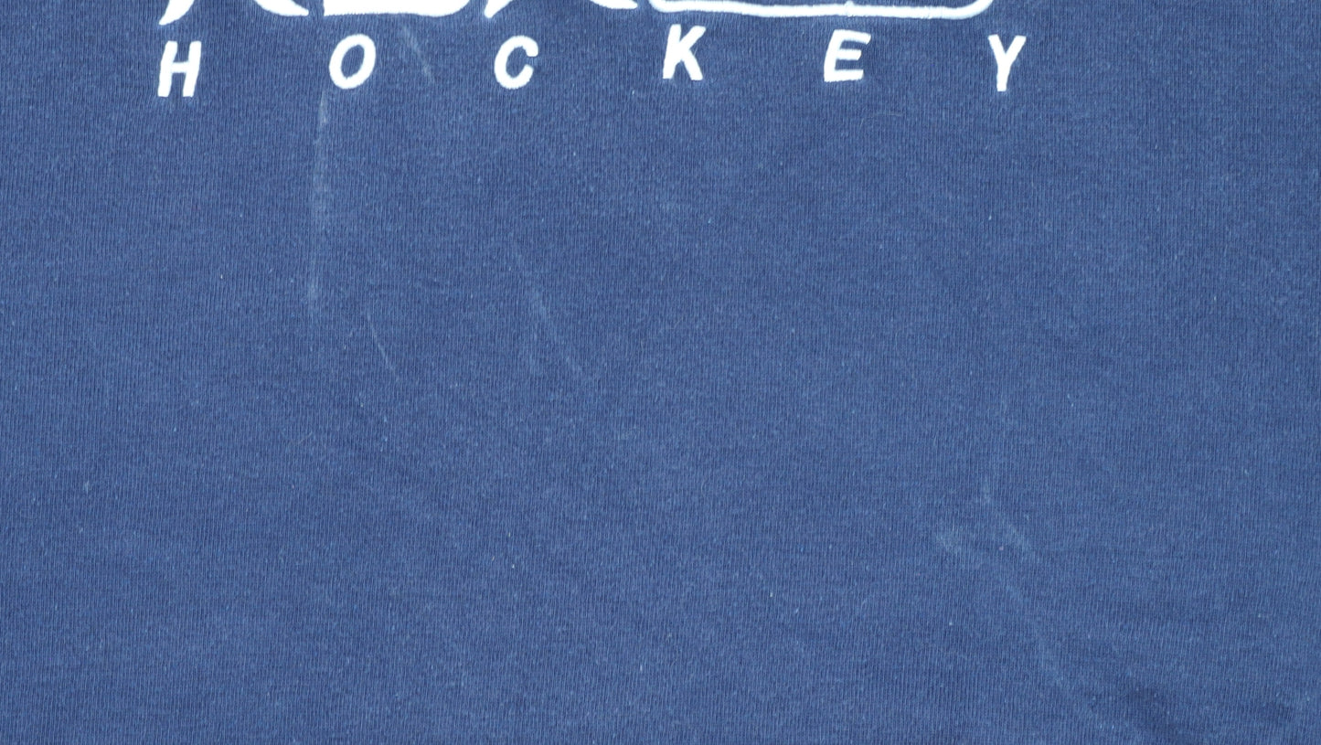 Reebok Men's Blue RBK Hockey Crew Neck Pullover Sweatshirt S