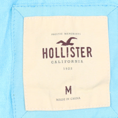 Hollister Women's Blue Cotton Blend Cardigan M V-Neck Knit