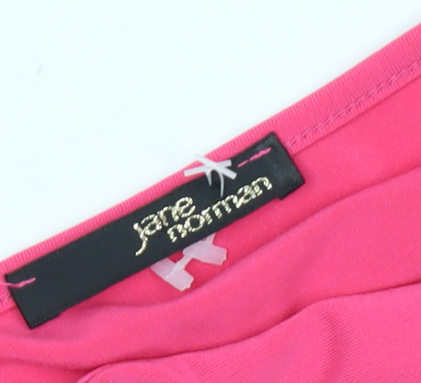 Jane Norman Women’s Pink Bodycon Ruched V-Neck Summer Dress Size 12