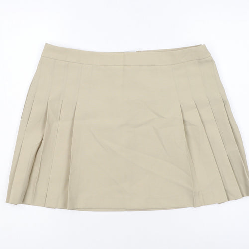 ASOS DESIGN Women’s Beige Pleated Short Skirt Size 16