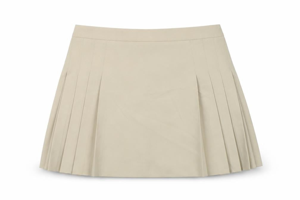 ASOS DESIGN Women’s Beige Pleated Short Skirt Size 16