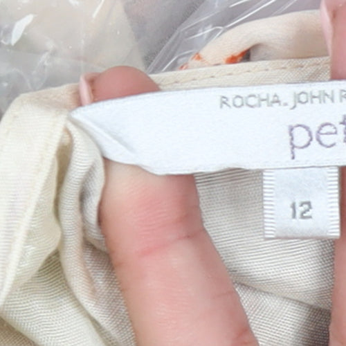 John Rocha Petite Multicoloured Floral Maxi Dress Size 12