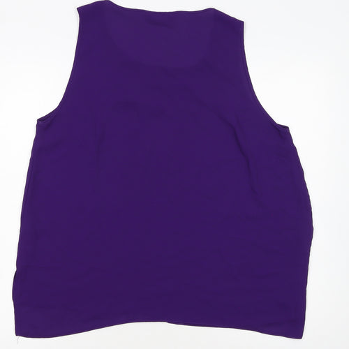 Dorothy Perkins Women's Purple Sleeveless Tank Top Size 16