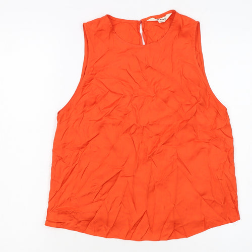Boden Women Orange Silk Blend Sleeveless Blouse UK 10