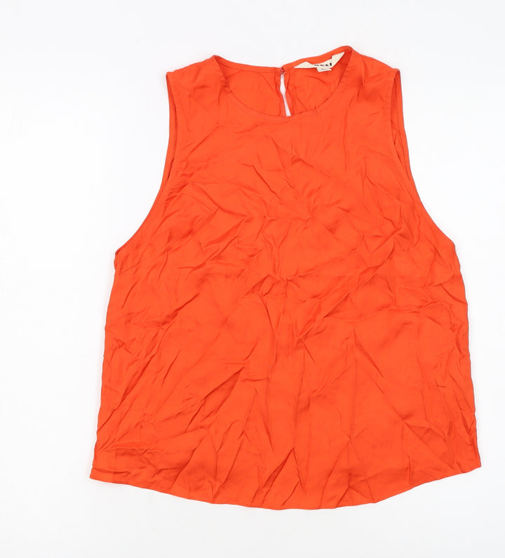 Boden Women Orange Silk Blend Sleeveless Blouse UK 10