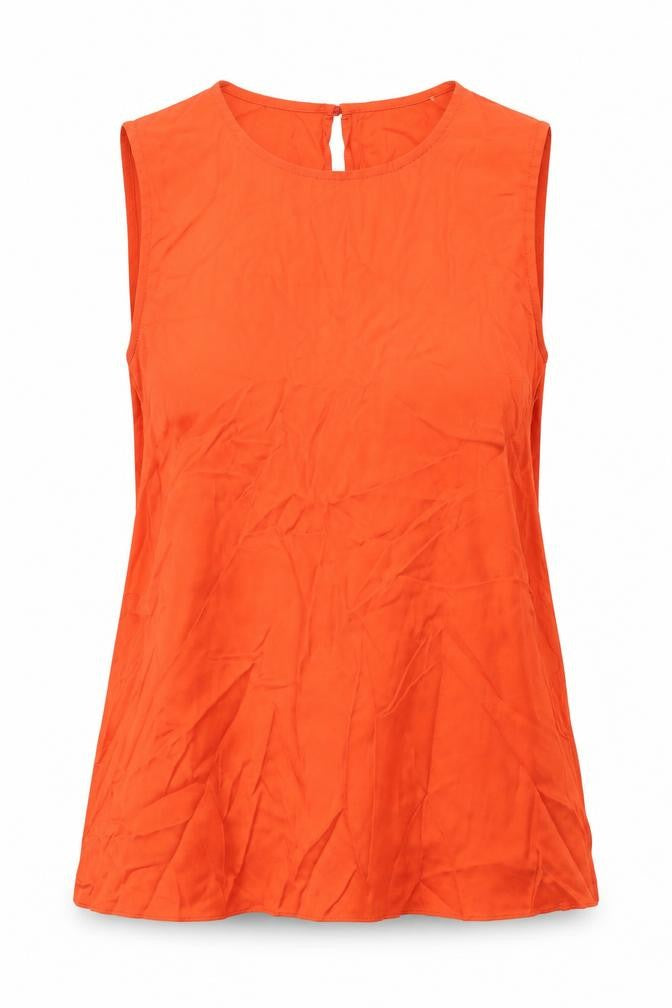 Boden Women Orange Silk Blend Sleeveless Blouse UK 10