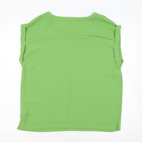 Next Women's Green Sleeveless Crew Neck Polyester Blouse UK 10
