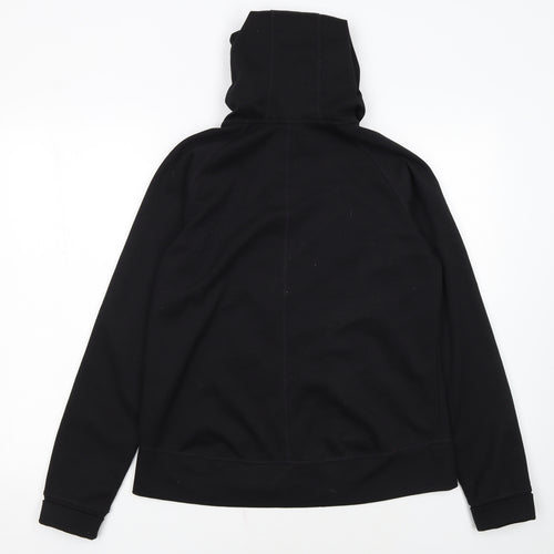 Crivit Women's Black Full Zip Hoodie Size 12/14 Polyester Cotton Blend