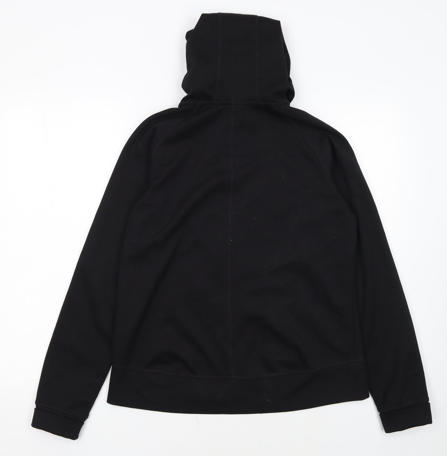 Crivit Women's Black Full Zip Hoodie Size 12/14 Polyester Cotton Blend
