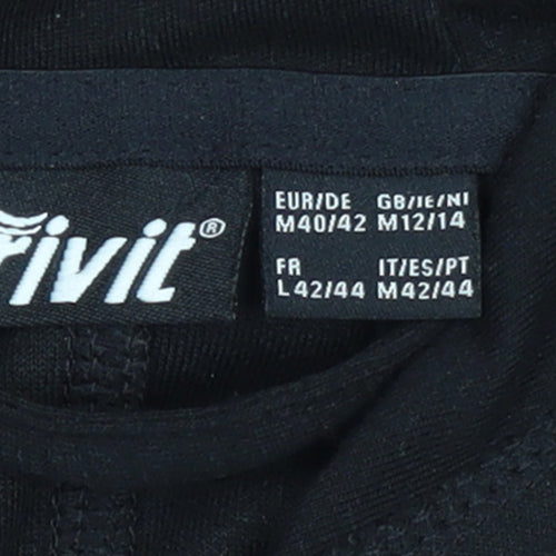 Crivit Women's Black Full Zip Hoodie Size 12/14 Polyester Cotton Blend