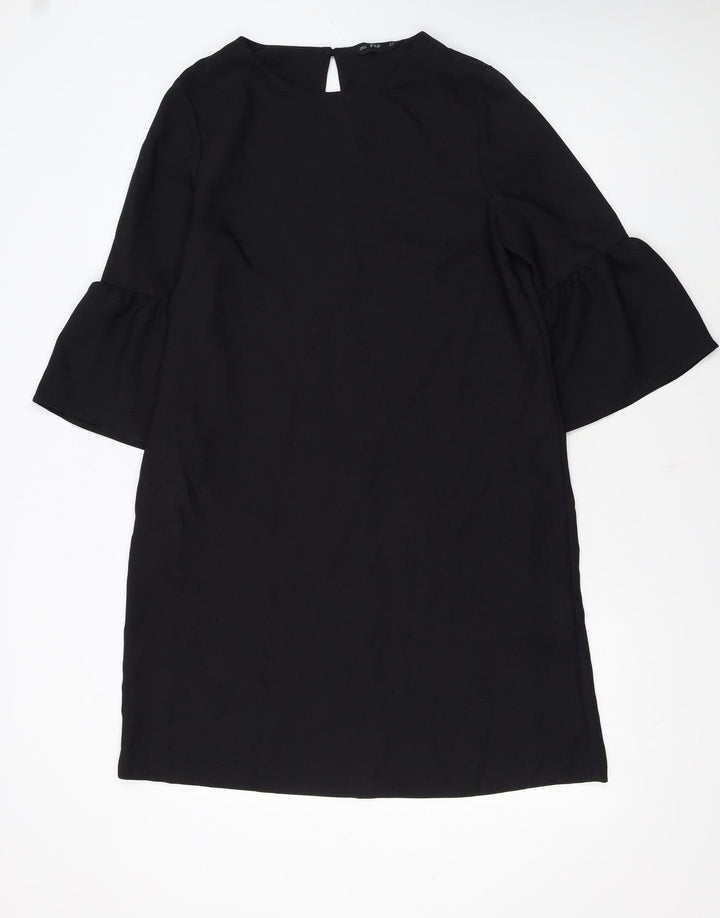 F&F Women’s Black Shift Dress Size 14 3/4 Bell Sleeve Classic Workwear