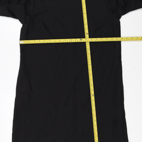 F&F Women’s Black Shift Dress Size 14 3/4 Bell Sleeve Classic Workwear