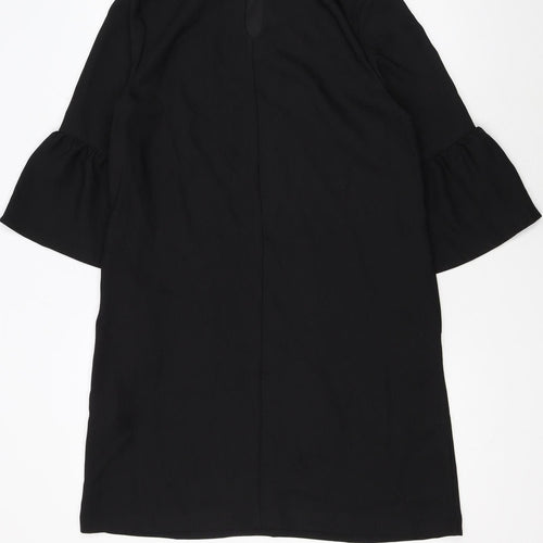 F&F Women’s Black Shift Dress Size 14 3/4 Bell Sleeve Classic Workwear