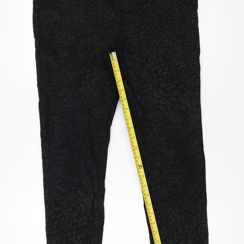 Papaya Women’s Black Animal Print Stretch Jeggings Size 16