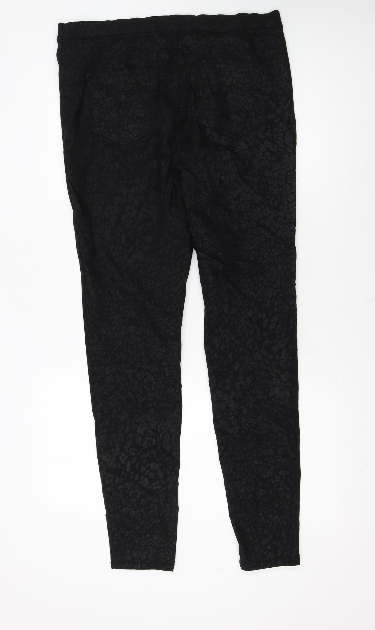 Papaya Women’s Black Animal Print Stretch Jeggings Size 16