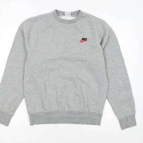 Nike Men’s Grey XS Pullover Crew Neck Fleece Sweatshirt