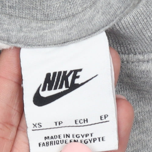 Nike Men’s Grey XS Pullover Crew Neck Fleece Sweatshirt