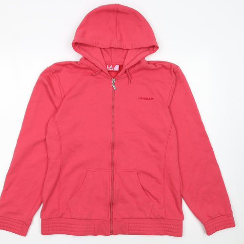 LA Gear Womens Pink Full Zip Hoodie Size 18 Classic Fit