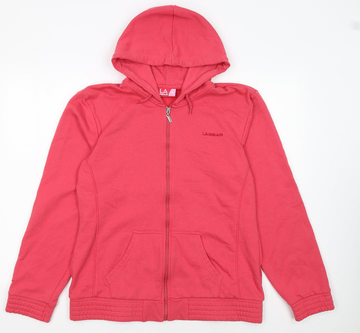 LA Gear Womens Pink Full Zip Hoodie Size 18 Classic Fit