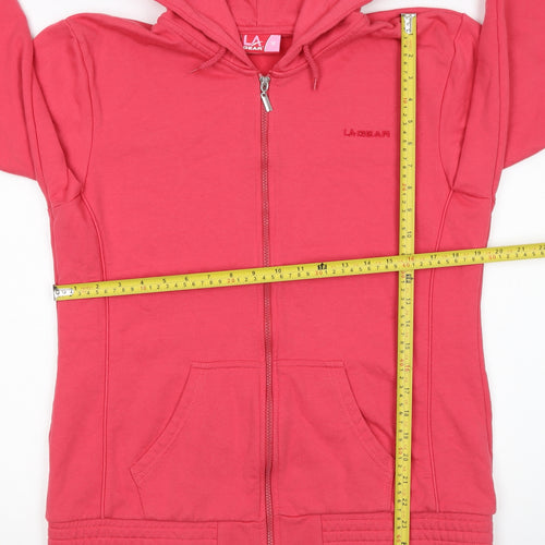 LA Gear Womens Pink Full Zip Hoodie Size 18 Classic Fit