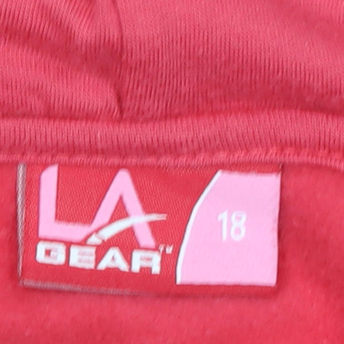 LA Gear Womens Pink Full Zip Hoodie Size 18 Classic Fit