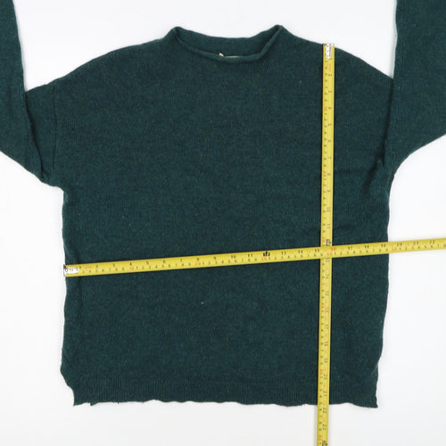 Seasalt Cornwall Women's Green Wool Blend Pullover Jumper UK 8