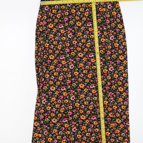 H&M Divided Women's Multicoloured Floral Midi Pencil Skirt Size S