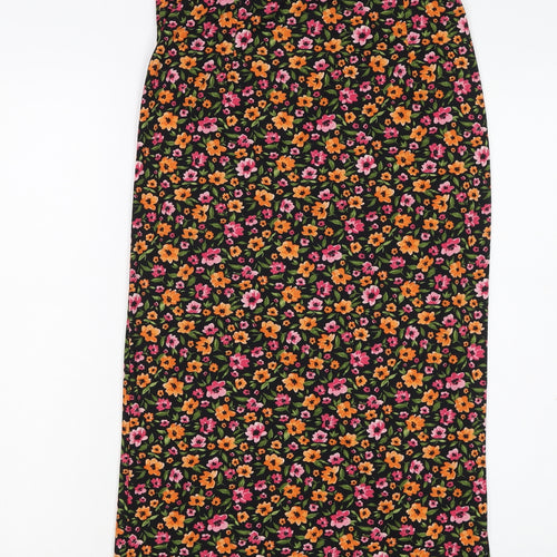 H&M Divided Women's Multicoloured Floral Midi Pencil Skirt Size S