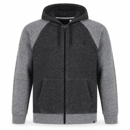 Hurley Men's Grey Full Zip Hoodie Size S Fleece Lined Sweatshirt