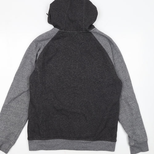 Hurley Men's Grey Full Zip Hoodie Size S Fleece Lined Sweatshirt