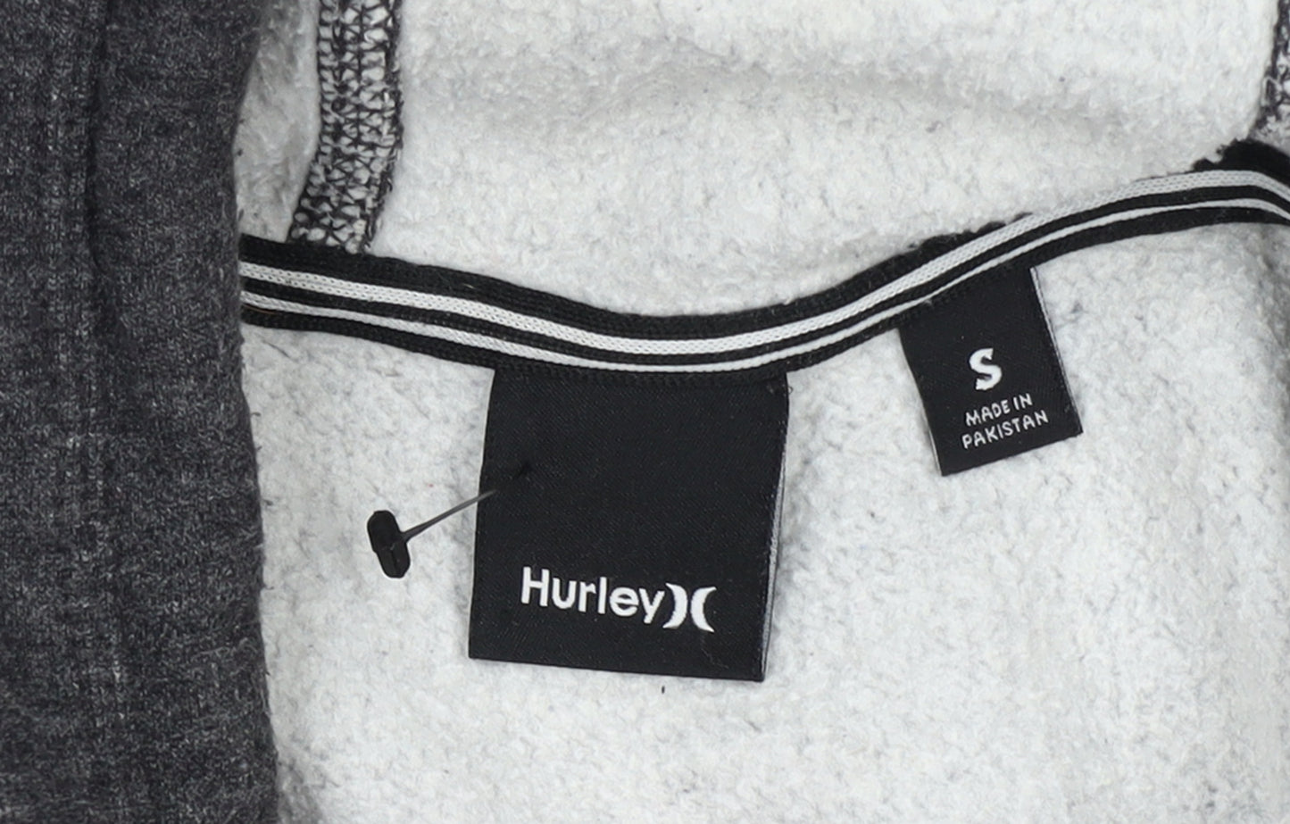 Hurley Men's Grey Full Zip Hoodie Size S Fleece Lined Sweatshirt